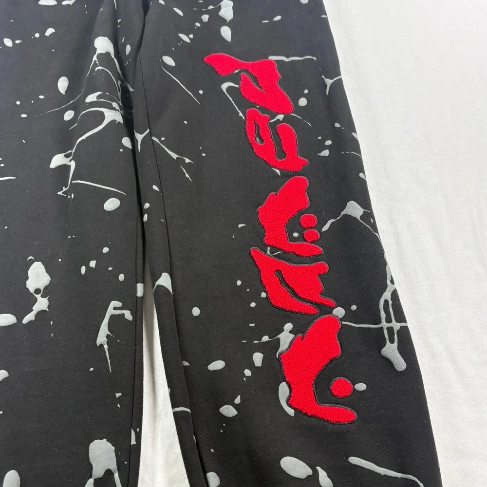 Named Collective Jogger Sweatpants Mens XL Black Tapered Spell Out Streetwear